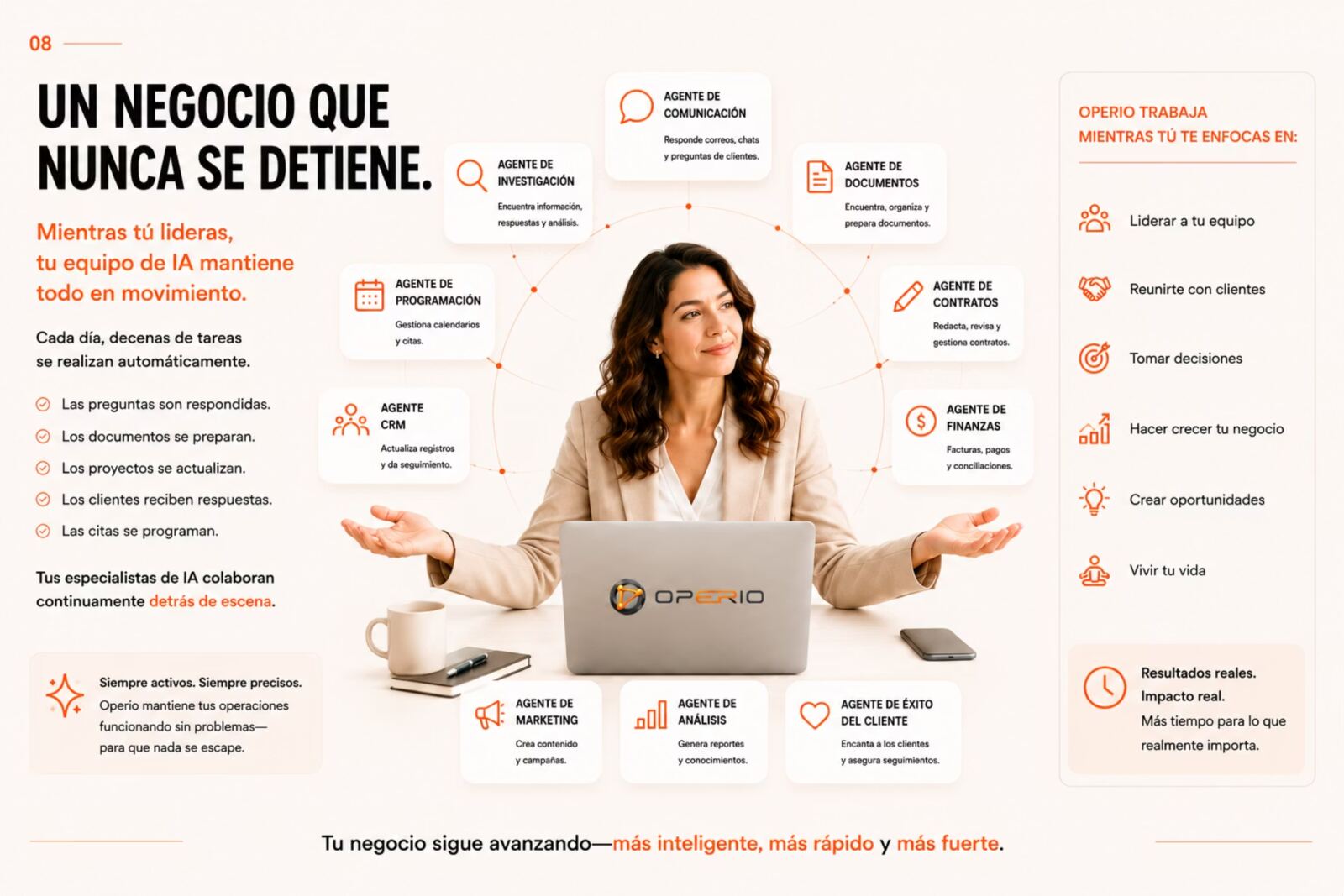 Diapositiva de la presentación de Operio 9